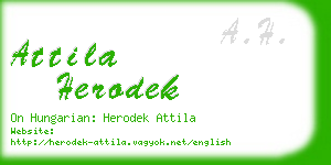 attila herodek business card